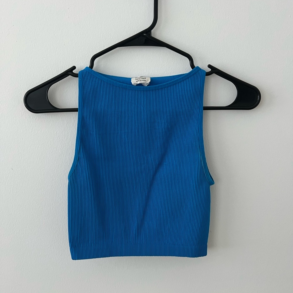 Cotton on ribbed high neck tank